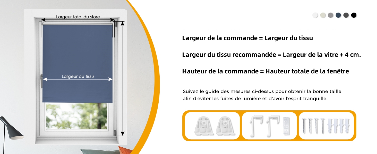 Schéma technique montrant les mesures et les spécifications de l'installation en français. Plusieurs panneaux indiquent les dimensions du produit et les instructions de montage avec des mesures détaillées.