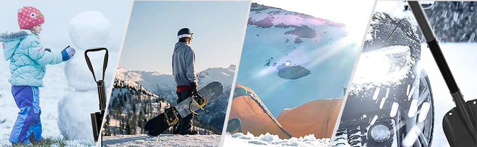 un snowboarder de pie junto a una tienda de campaña y una tienda de campaña