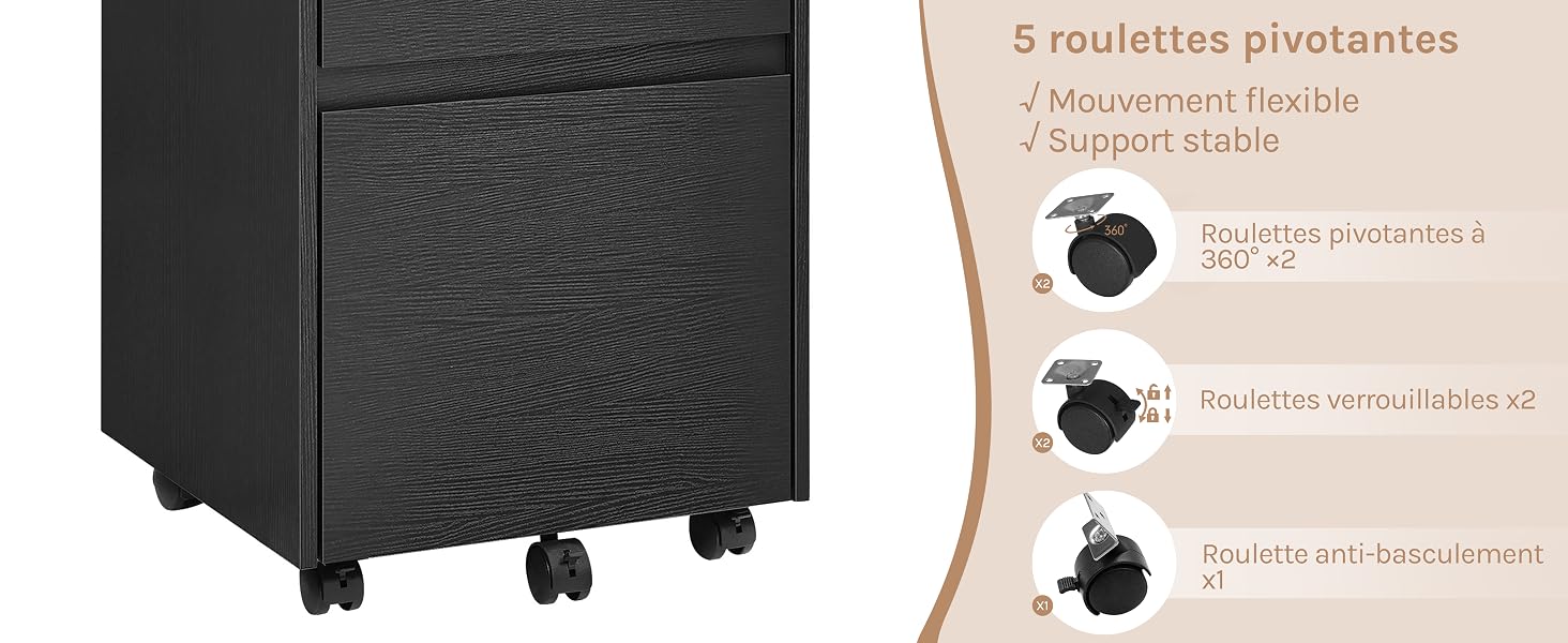 Classeur en bois noir