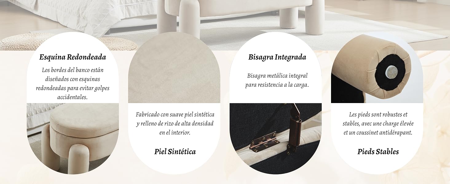 Cuatro imágenes circulares de demostración de productos que muestran el proceso de tratamiento de tejidos con efectos de antes y después en los textiles.