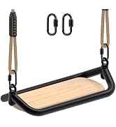 SELEWARE Balançaoire en madera 43,2 x 18,3 cm con cordón regulable, tubo redondo sólido...