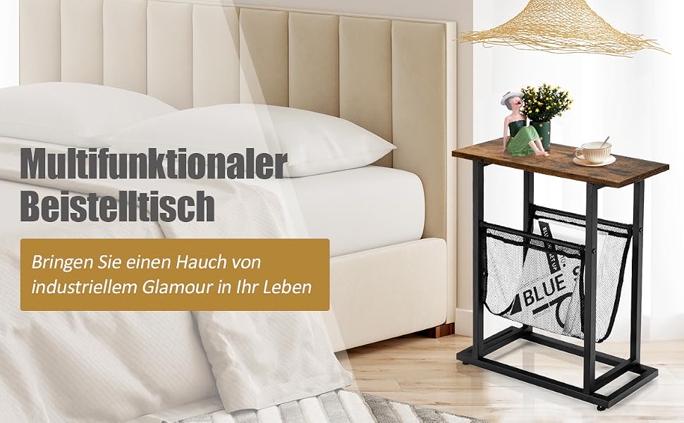 akzenttisch 2-stufiger teetisch telefontisch flurtisch pflegetisch laptoptisch konsolentisch