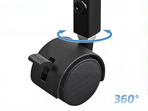 Der Text lautet „360°“. Schwarzes elektronisches Gerät mit geschwungenem Design, das sich in mehreren Winkeln dreht und eine 360-Grad-Produktansicht zeigt.