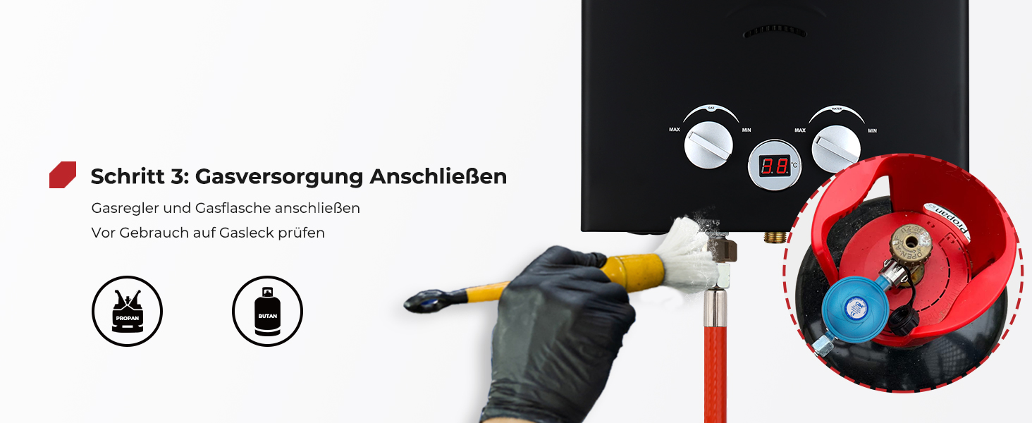 Gasversorgung Anschließen