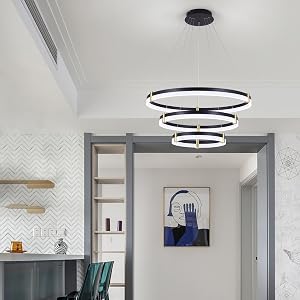 Siittoo Modern Crystal Chandelier Light Fixture, Dimmable LED Acrylic Chandelier Pendant Lighting