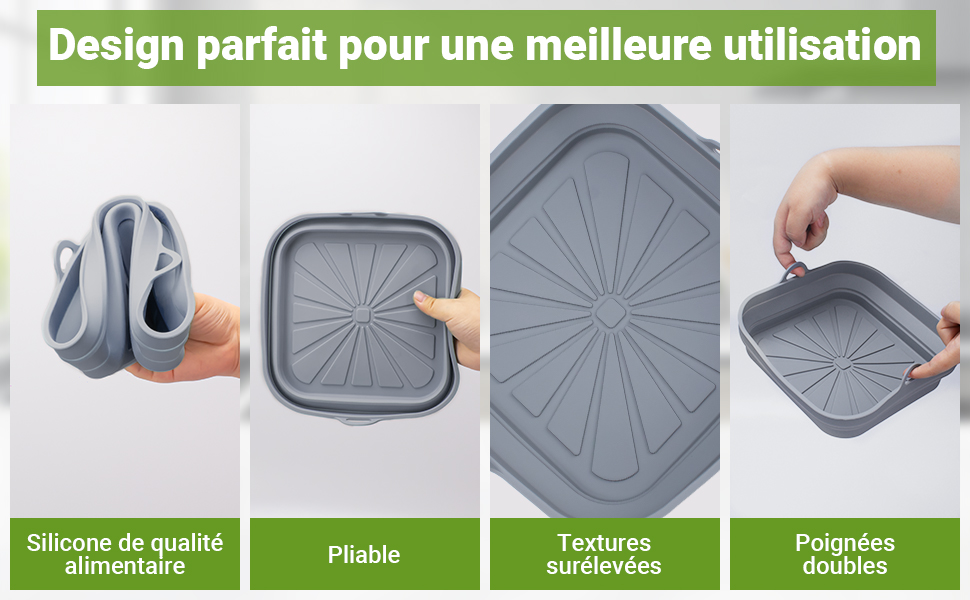 Le design détaillé des moule pour airfryer permet une meilleure cuisson et parfait pour la cuisine
