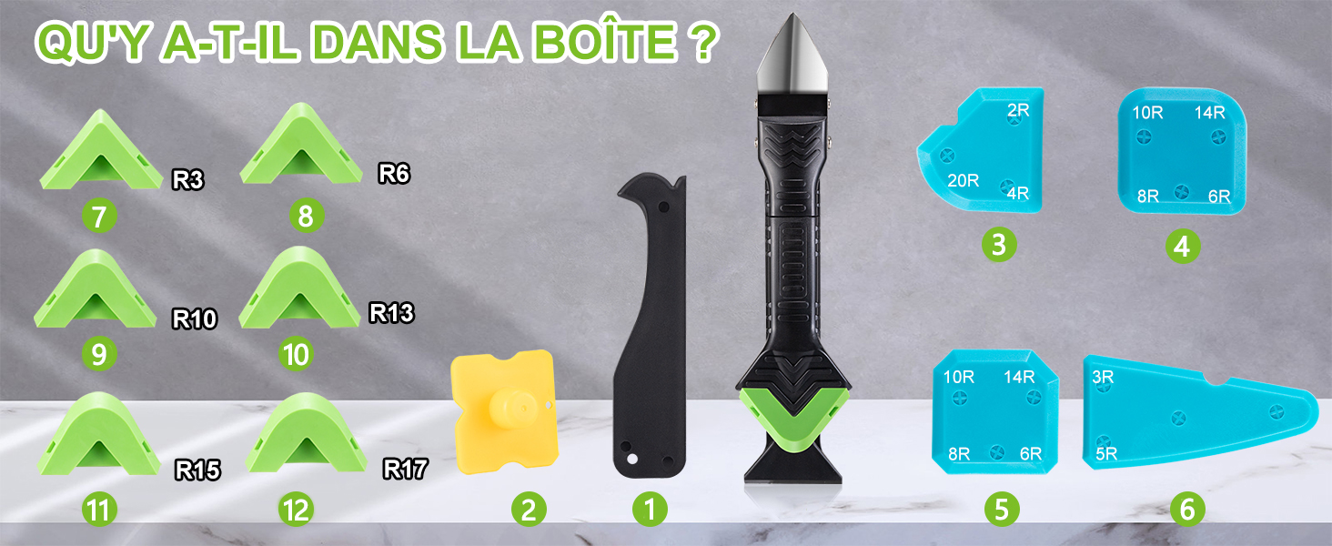 outil de finition de calfeutrage