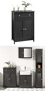 Armario Baño Con Pie Mueble Auxiliar Para Baño Con 2 Puertas Blanco 76 X 30  X 80 Bzr50-w Sobuy Es con Ofertas en Carrefour