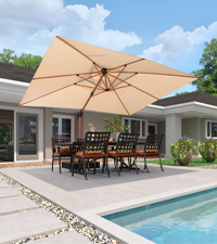 3m cantilever parasol led patio umbrella rectangular garden umbrella parasol large garden umbrella