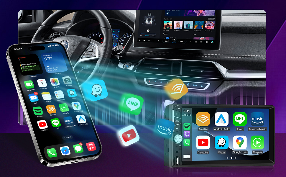 Adaptateur sans Fil pour CarPlay et Android Auto