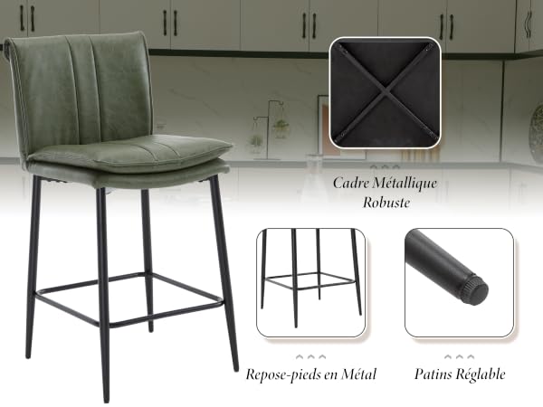 lot de 4 chaise de bar chaises de bar chaise haute cuisine chaise pour ilot cuisine