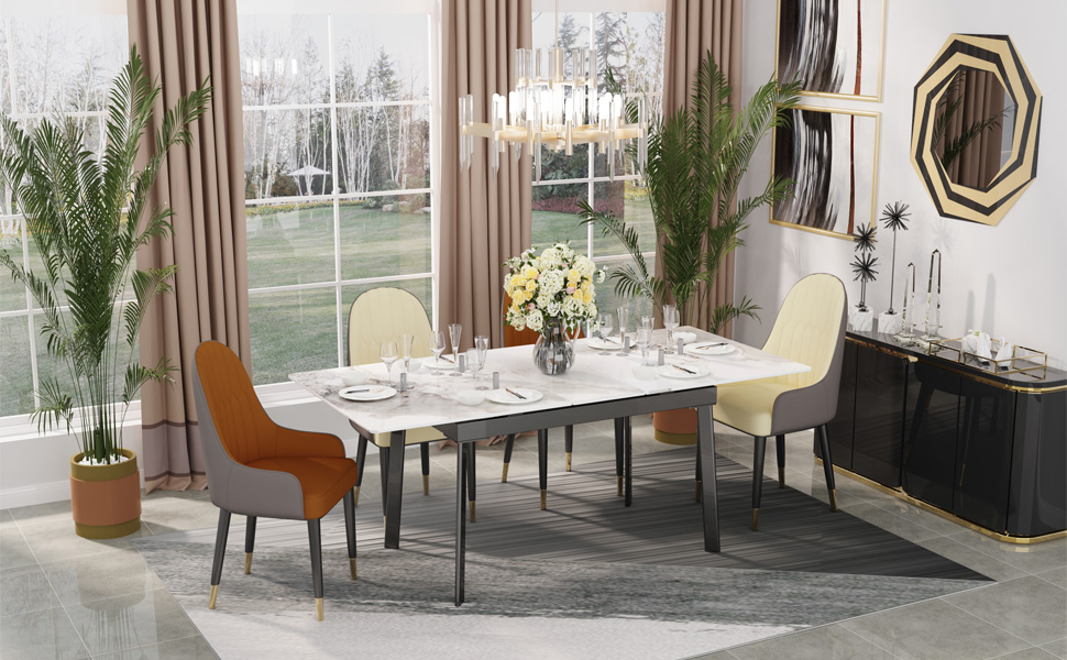 FATIVO 2pz Sedia Sala da Pranzo in pelle imbottite, beige
