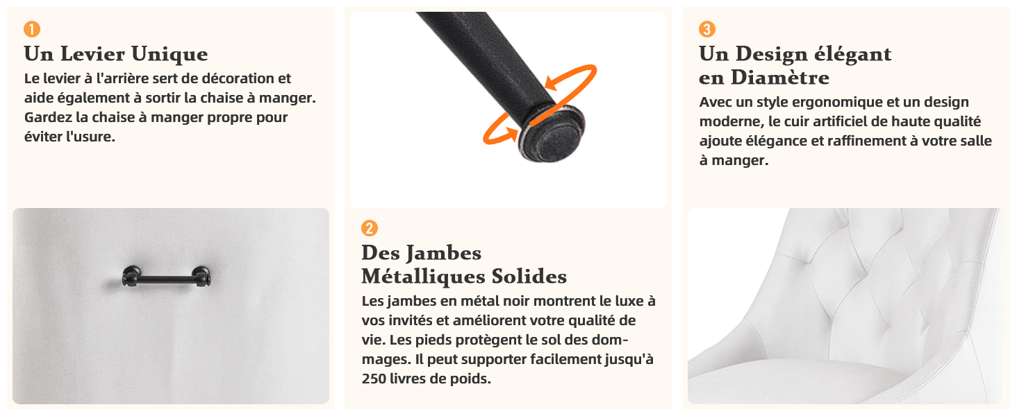 Lot de 2 Chaises de Salle à Manger,Lot de 4 Chaises de Salle à Manger,Lot de 6