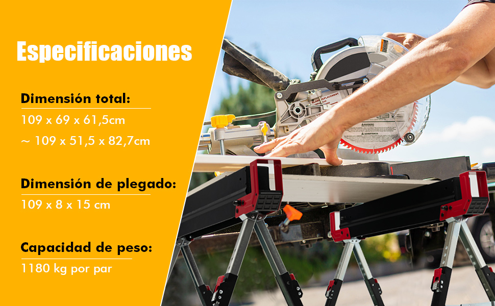2 Caballetes Plegables
