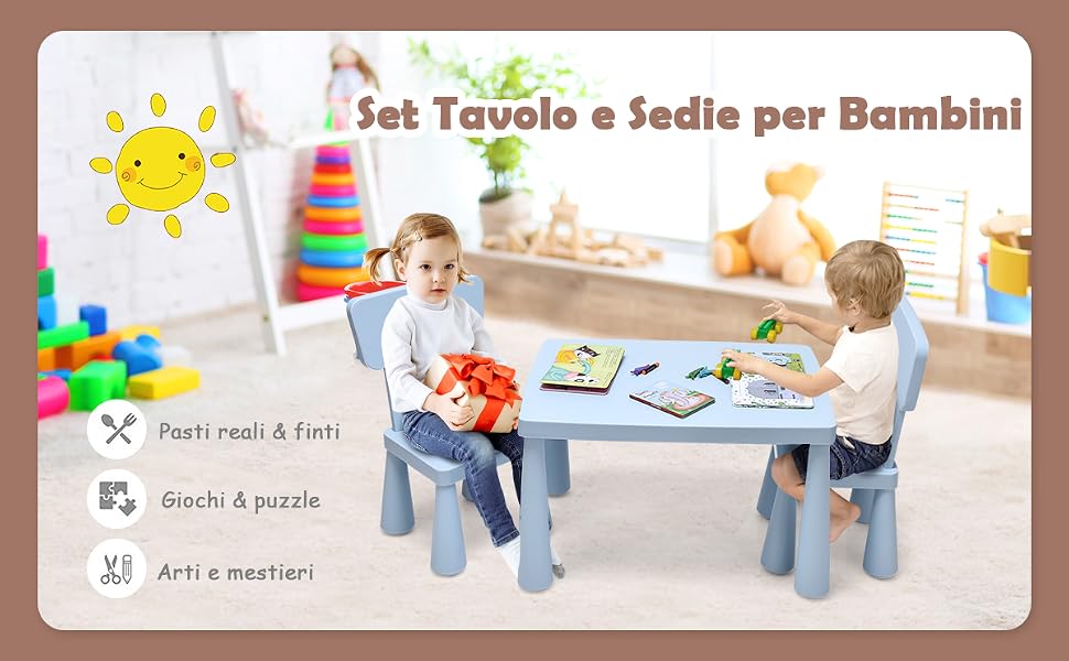 Set Tavolo e Sedie Bambini