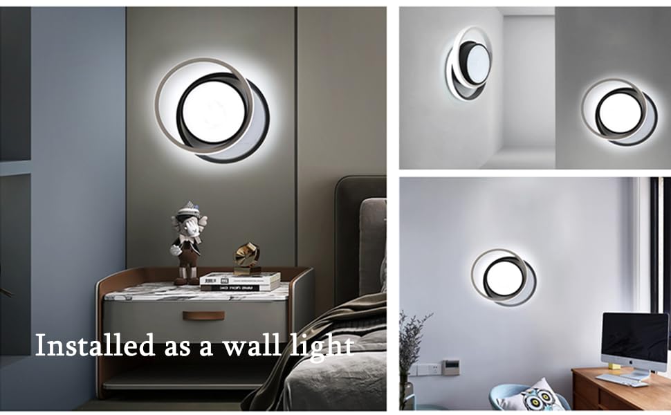 La luz de techo LED también se puede montar en la pared