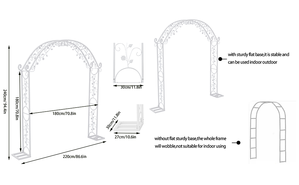 Arche de roses pour mariage