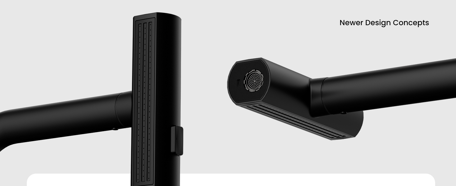 Close-up of black cylindrical metal components showing detailed connection mechanism, appears to be part of industrial design.