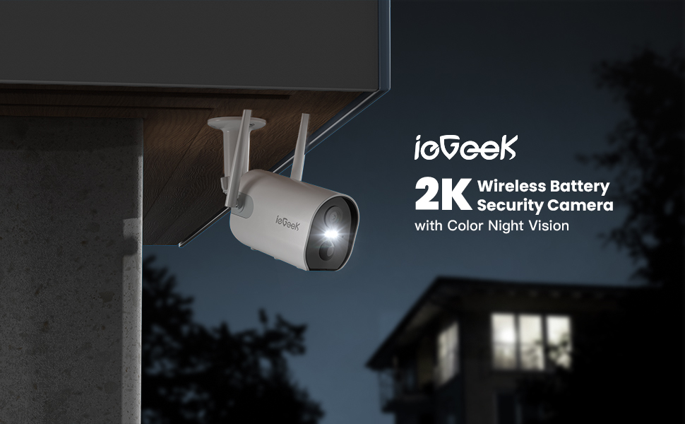 ieGeek security camera outdoor with color night vision cctv camera systems battery camera