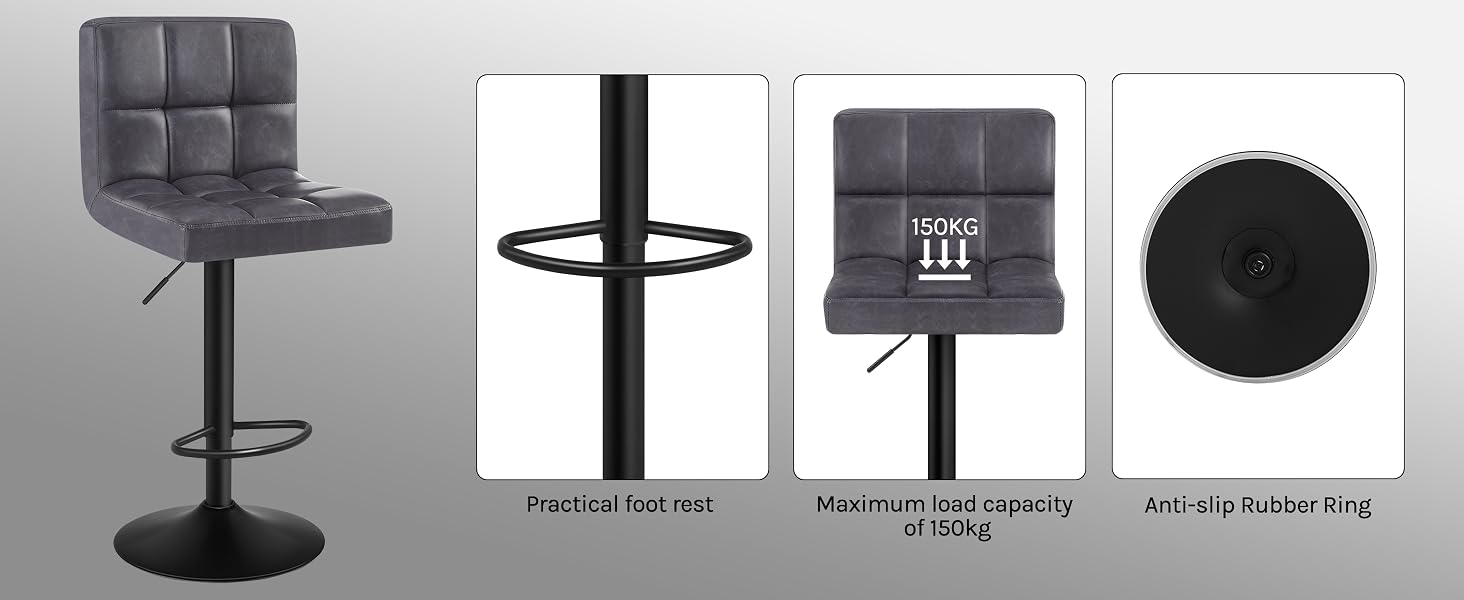 the chair is designed to sit on a high stool.