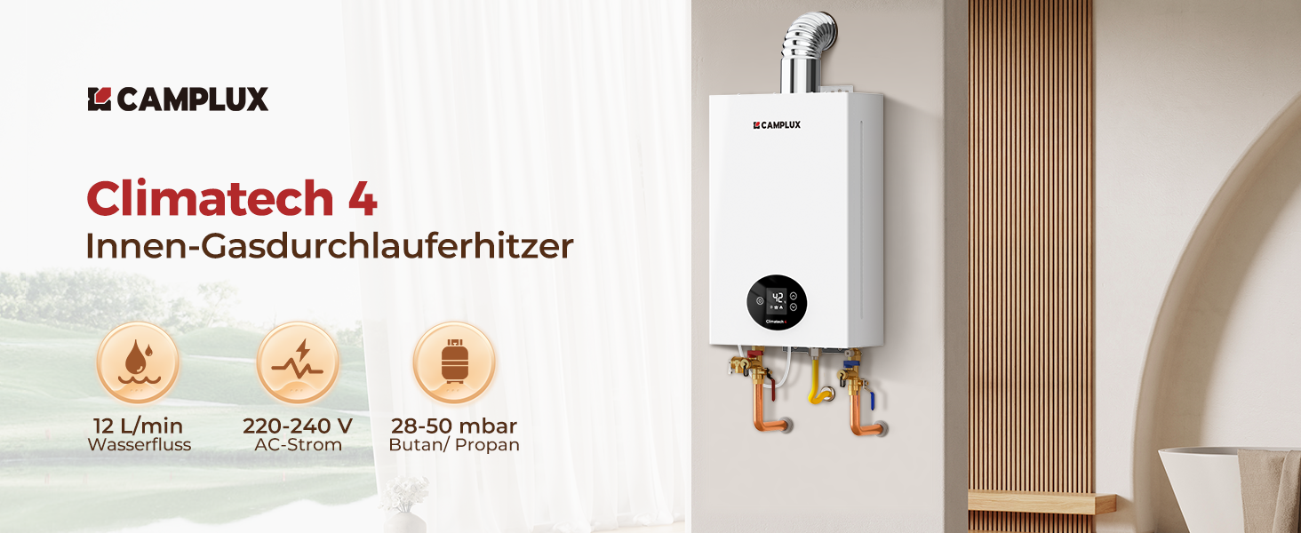 Der Text lautet 'Climatech 4' und 'IMMM·Casablanca Laufenizer'. Das Produkt scheint eine Software oder eine digitale Schnittstelle zu sein, die abstrakte geometrische Muster in hellen Farben zeigt.