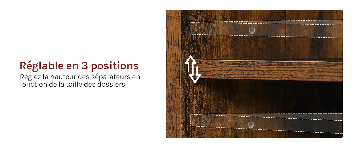 caisson bureau meuble rangement armoire 3 tiroirs 2 compartiments casiers ouverts 5 roulettes mobile