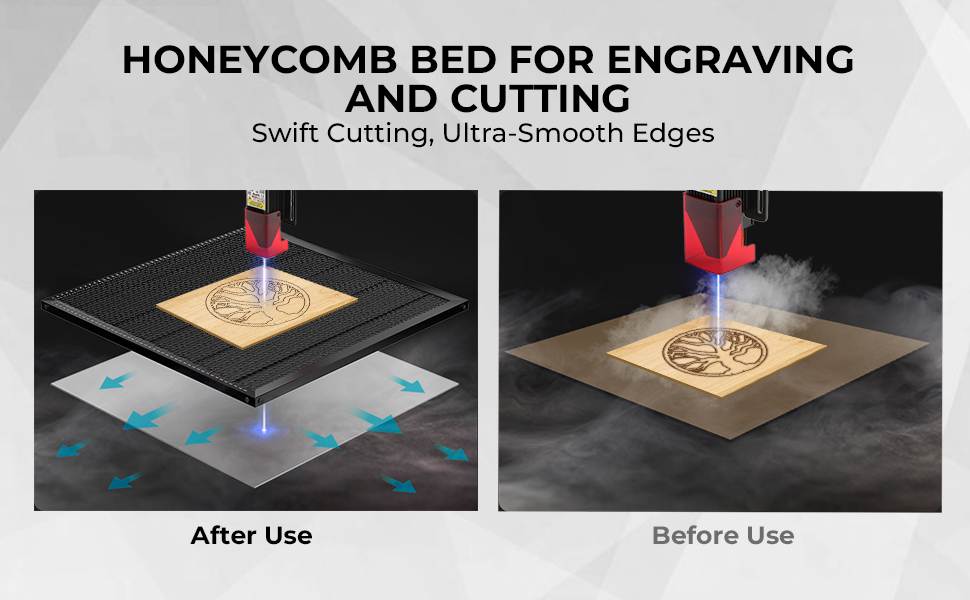 equid with honeycomb working bed for laser engraving and cutter