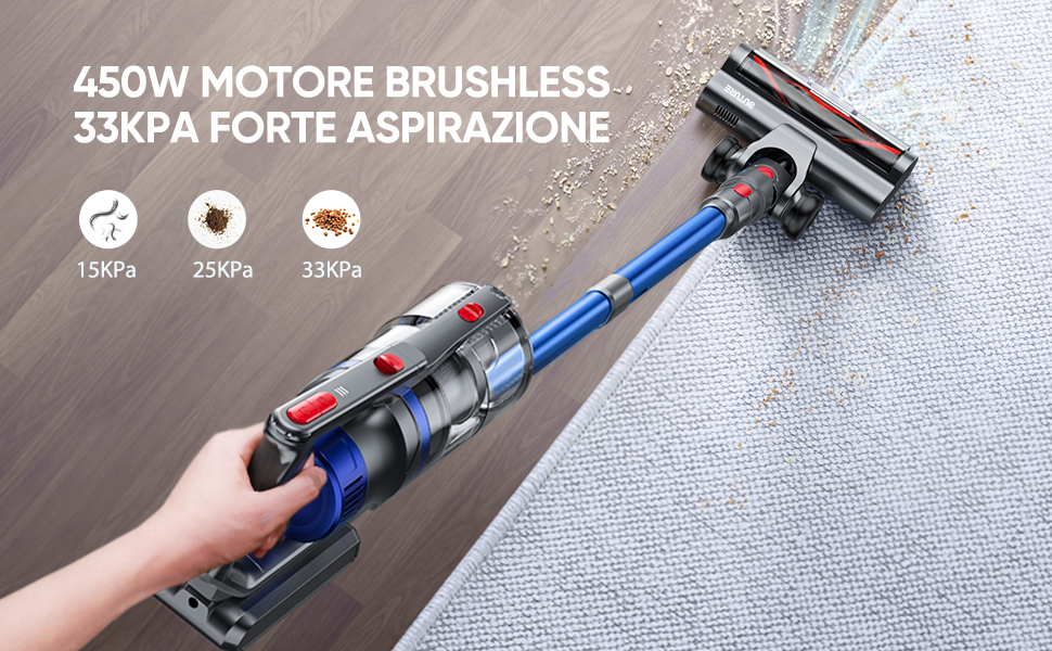 Potenza d'aspirazione senza precedenti di 33Kpa