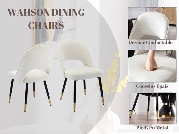 chaise velours salle a manger