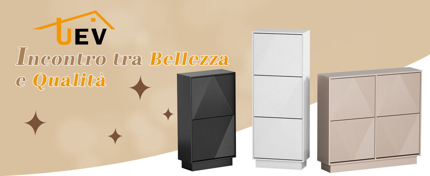 Il testo recita 'DEV' ed 'Eleganza tra Bellezza e Qualità'.