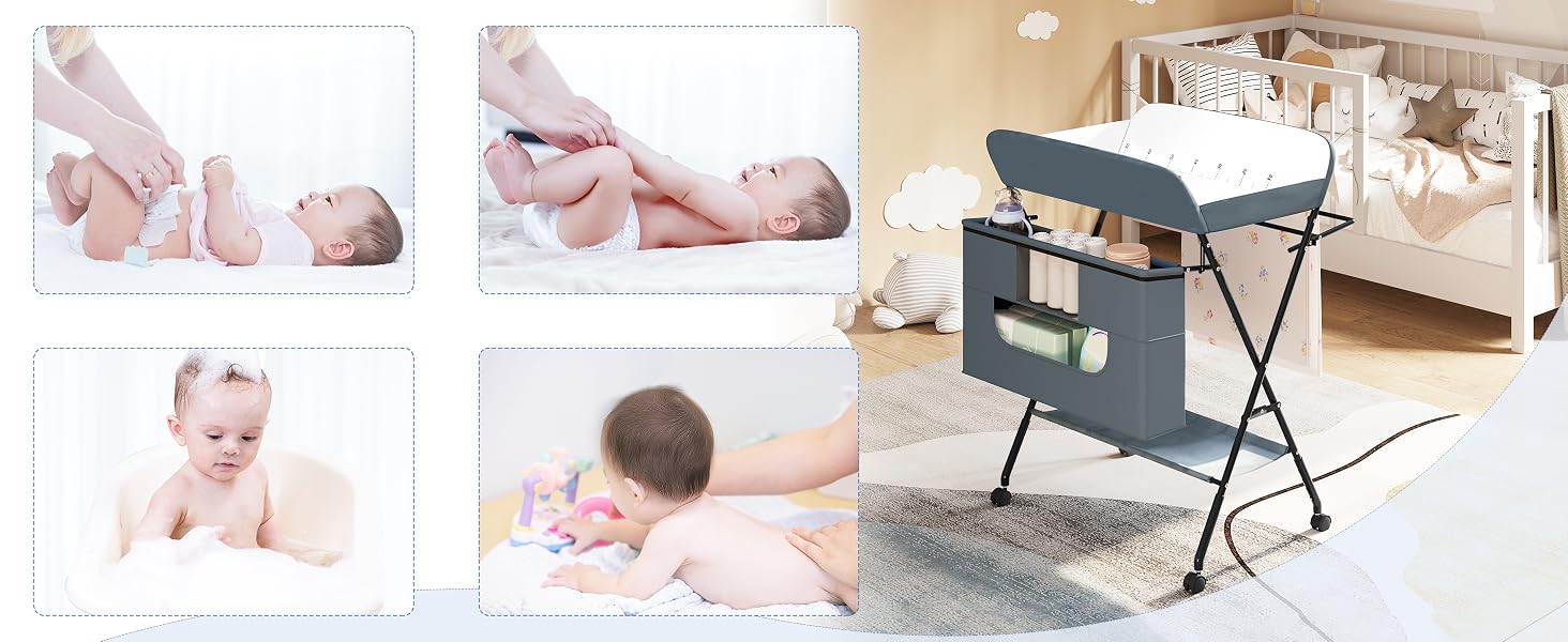Collage di immagini per la cura del bambino