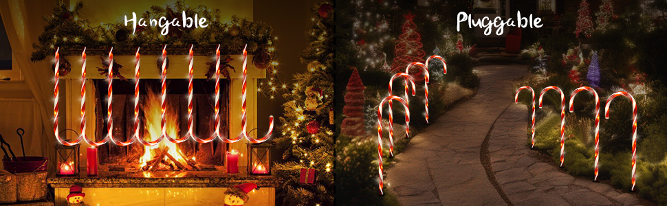 Weihnachtsstangen-Lichter