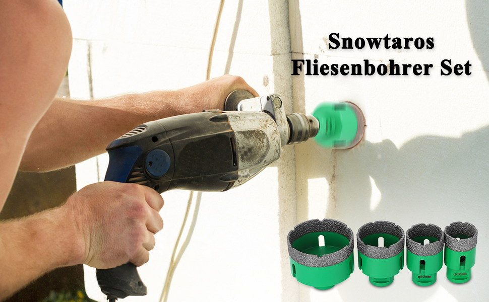 Diamond tile drill set