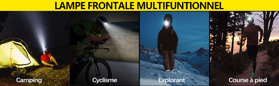 LAMPE FRONTALE MULTIFUNTIONNEL