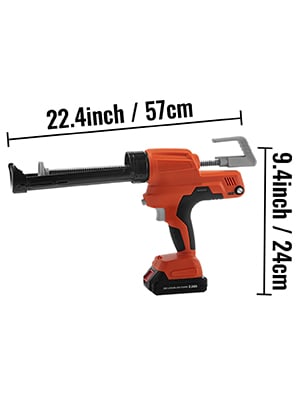 VEVOR Pistolet A Cartouche 6500 N Pistolet A Mastic Sans Fil Pistolet A Cartouche Mecanique 300 ML En Fer Vitesse Controlable Pour Verres Ceramiques Produits Sanitaires Appareils Electriques Toilette 22 Pistolet Ă cartouche