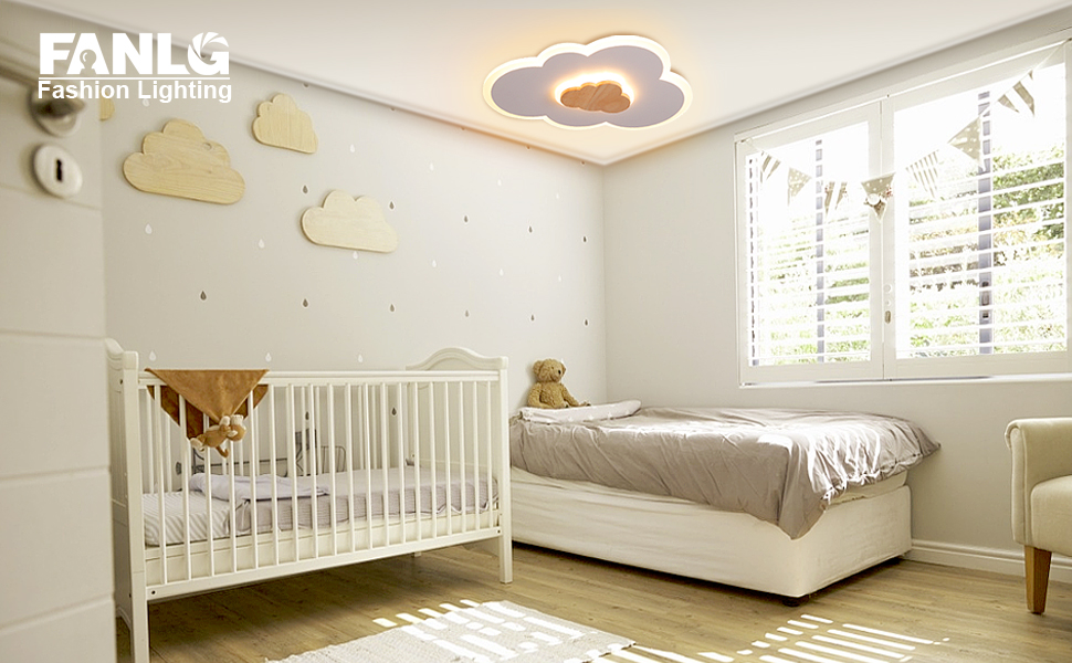 Lampada da soffitto a LED a forma di nuvola.