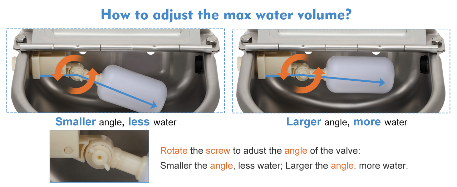 Automatic Animal Drinking Water Bowl with Float Valve