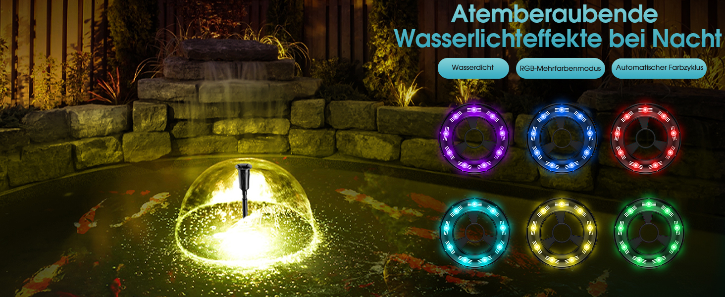RGB LED Teichbrunnen