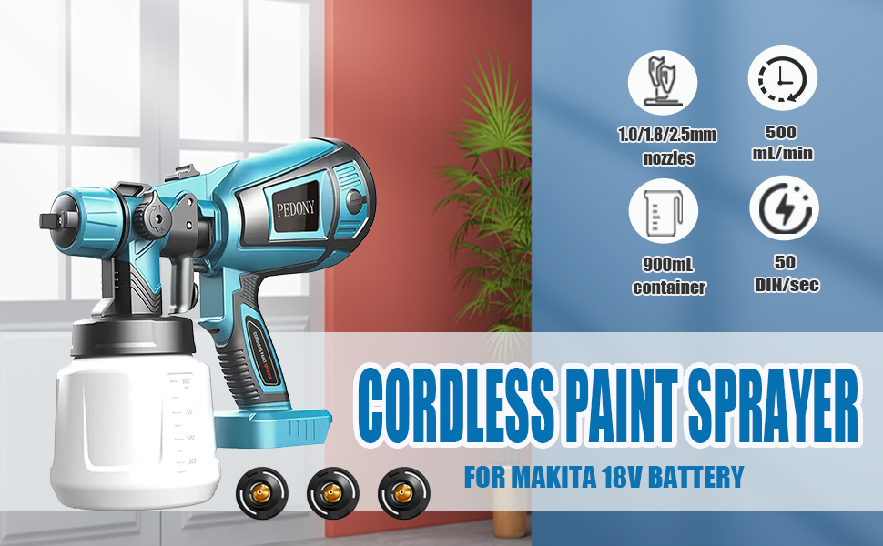 Cordless Paint Sprayer for Makita 18V Battery