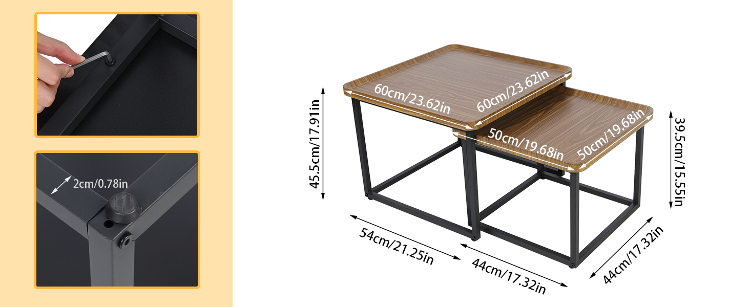table de basse gigogne en bois