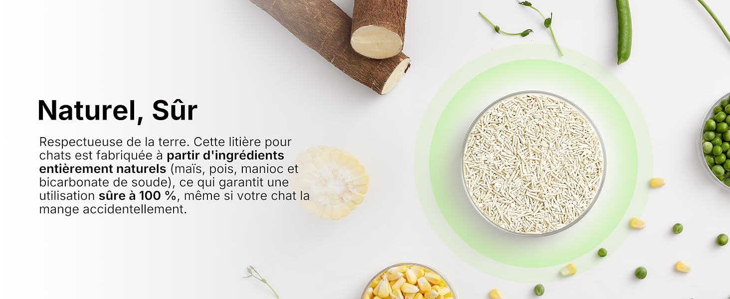 Litière végétale pour chats