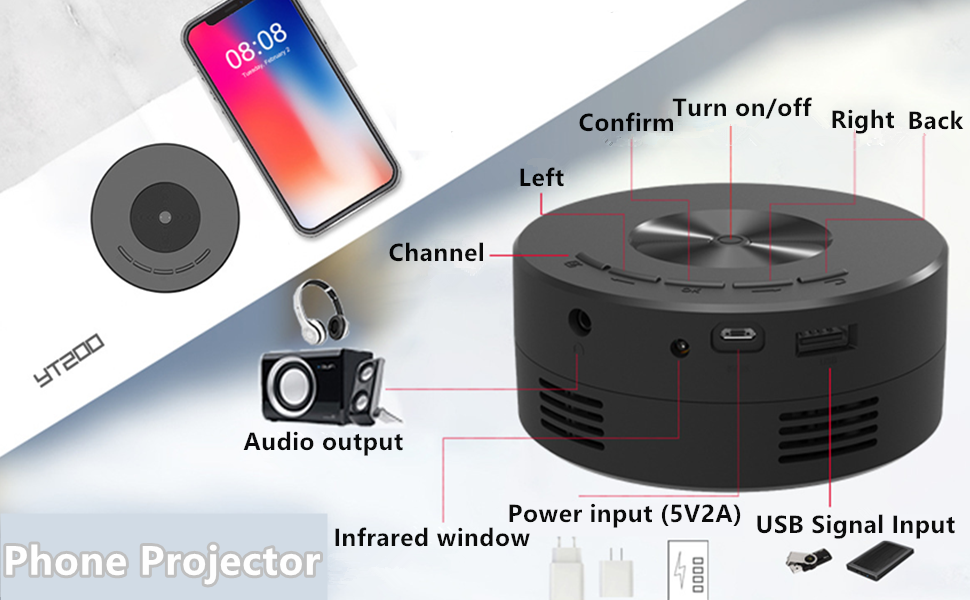 Projecteur de Téléphone, Mini Projecteur, Projecteur