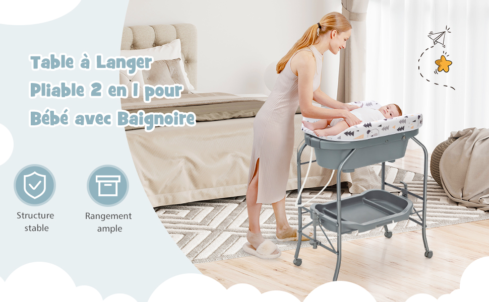 Table à Langer 2 en 1