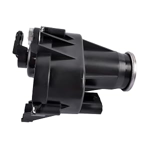 Multiple views of a black mounting bracket or camera mount component shown from different angles against white background.