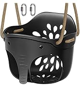 Balançoire SELEWARE - Accessoire d'extérieur pour bébé - Dossier haut - Sièges de balançoire avec seaux réglables