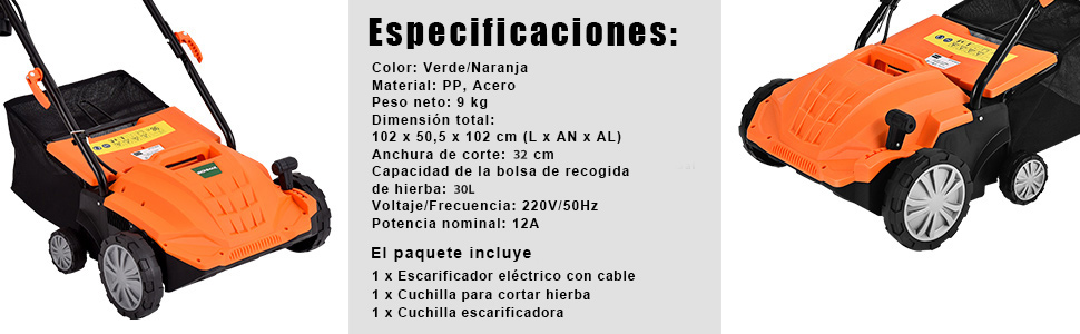 Escarificador Eléctrico 2 en 1