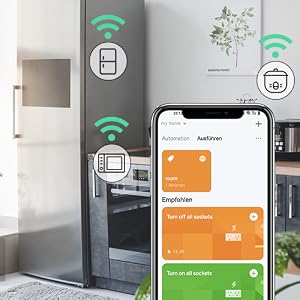 Enchufe inteligente Uolifrem WLAN con fuente de alimentación de 16 A, enchufe inteligente WiFi