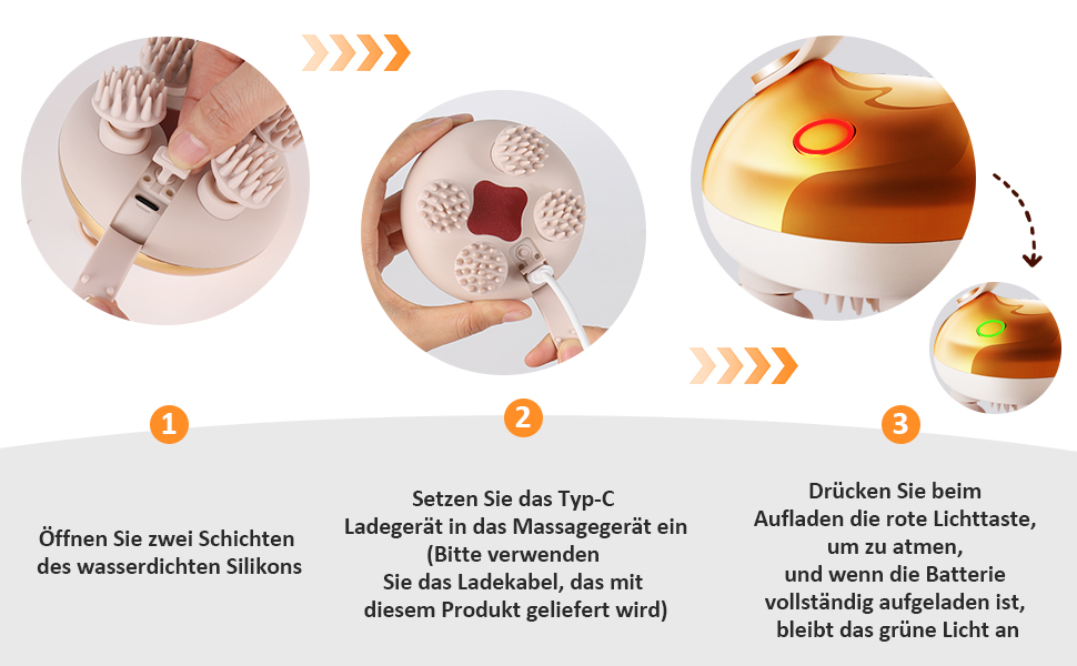 massage kopfmassage scalp massager kopfmassagegerät kopfhaut massagebürste