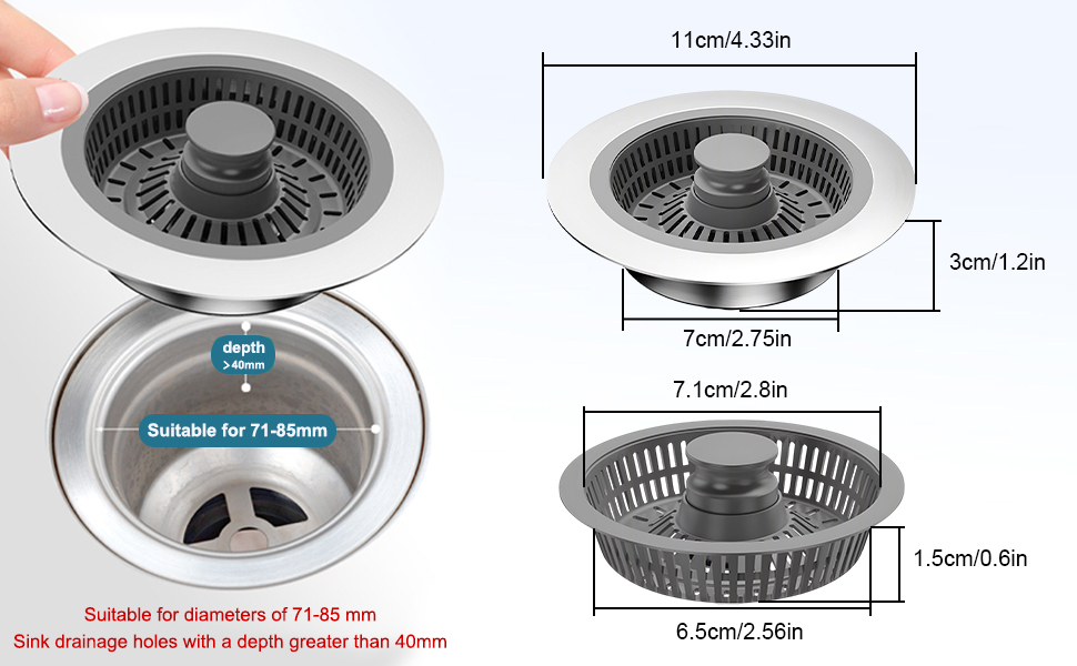 Filtro universal para fregadero de cocina