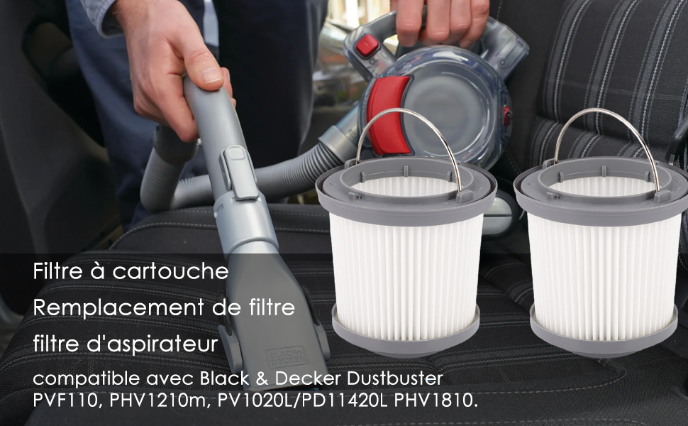 Filtres pour aspirateurs portatifs filtre d'aspirateur adapté pour Black & Decker DustBuster